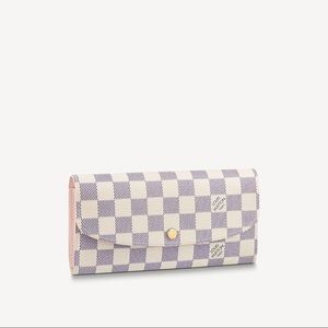 EMILIE WALLET DAMIER AZUR (Rose Ballerina Pink)